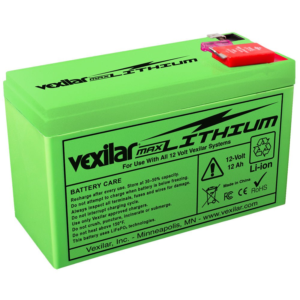 Vexilar 12V - 12 AH Max Lithium Battery [V-200L] - Life Raft Professionals