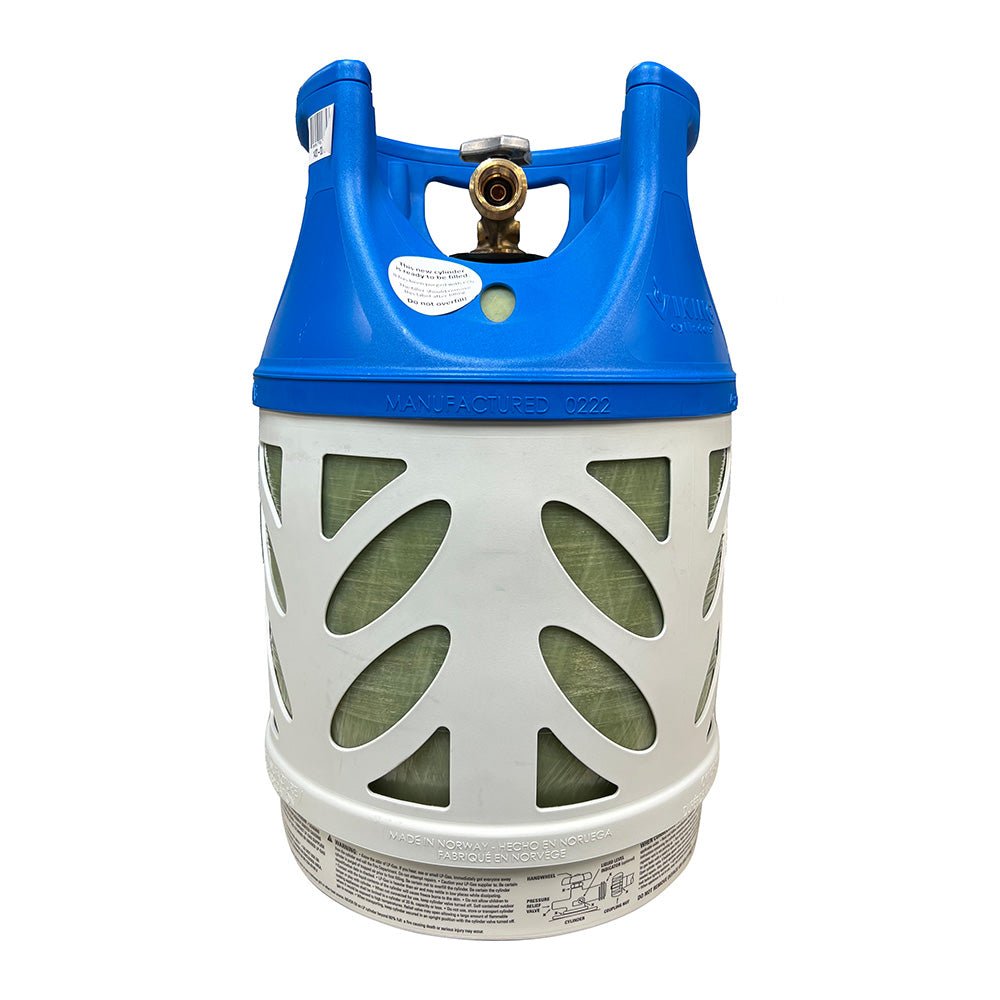 Viking Cylinders 17lb Vertical Fiberglass Composite LPG Cylinder w/Type 1 Valve - OPD, DOT, TC Approved - Life Raft Professionals