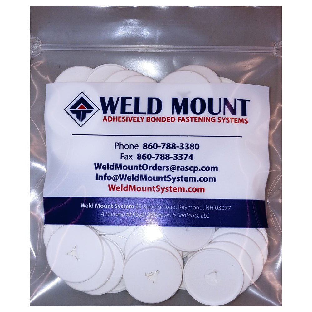 Weld Mount 3" White Round Poly Insulation Washer - 50-Pack - Life Raft Professionals