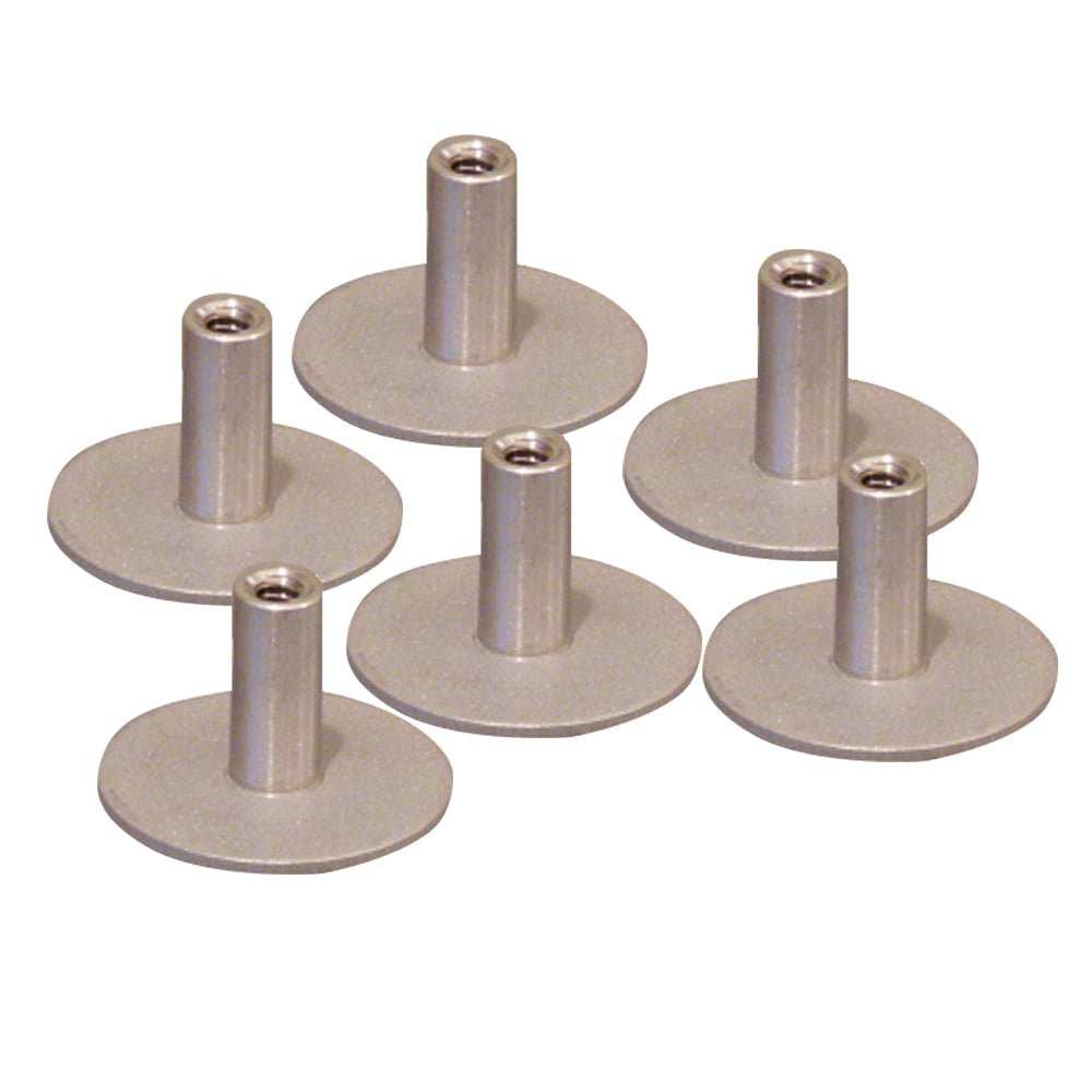 Weld Mount Stainless Steel Standoff 1.25" Base 1/4" x 20 Thread .75 Tall - 6-Pack - Life Raft Professionals