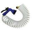 Whitecap 15 White Coiled Hose w/Adjustable Nozzle - Life Raft Professionals