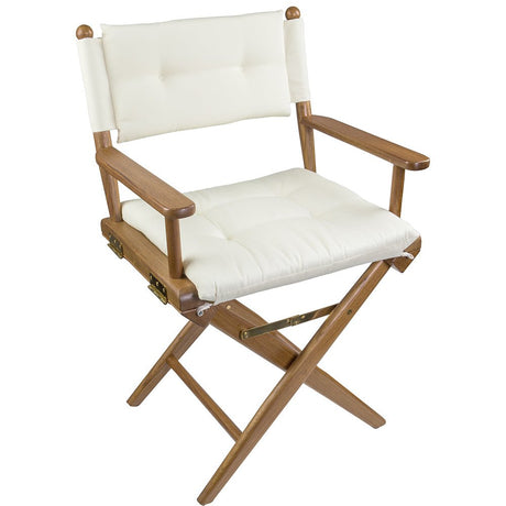 Whitecap Directors Chair w/Cream Cushion - Teak - Life Raft Professionals