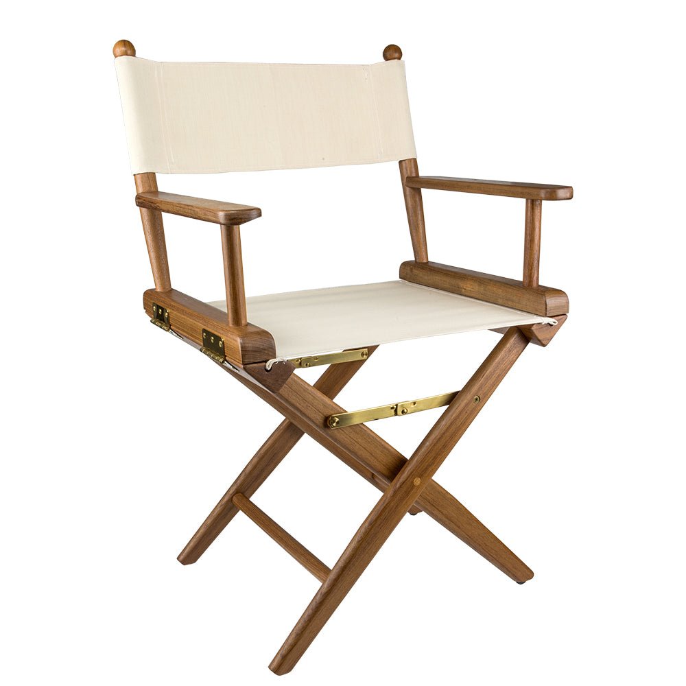 Whitecap Directors Chair w/Natural Seat Covers - Teak - Life Raft Professionals