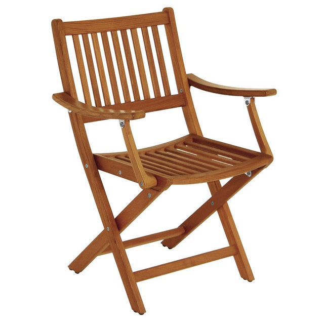 Whitecap Folding Chair w/Arms - Teak - Life Raft Professionals