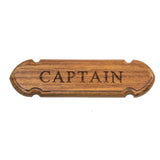 Whitecap Teak "CAPTAIN" Name Plate - Life Raft Professionals