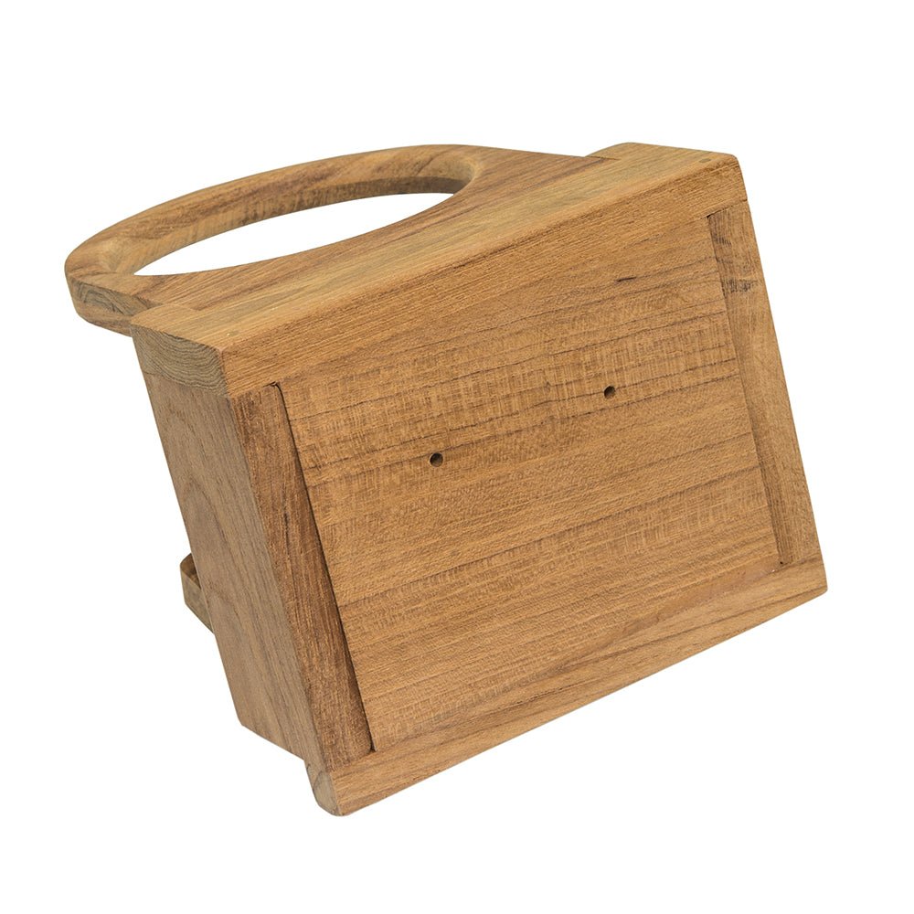 Whitecap Teak Folding Insulated Drink Holder - Life Raft Professionals