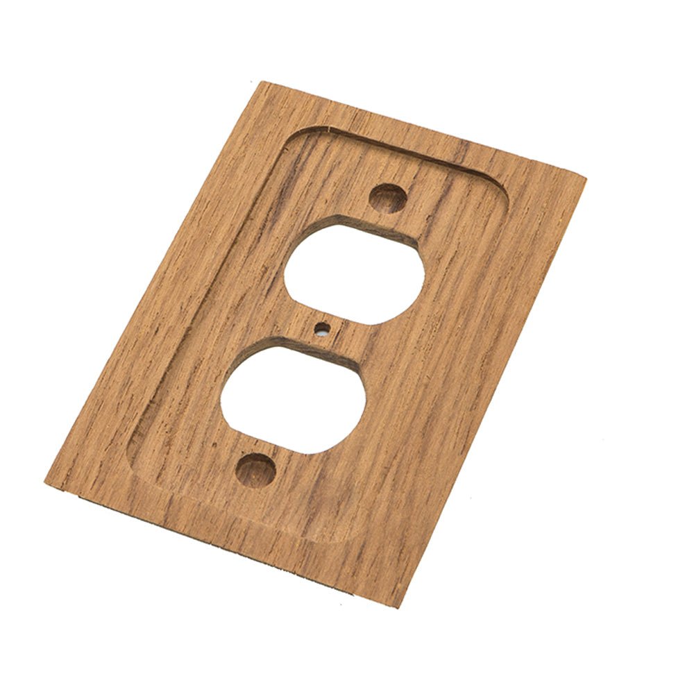 Whitecap Teak Outlet Cover/Receptacle Plate - Life Raft Professionals