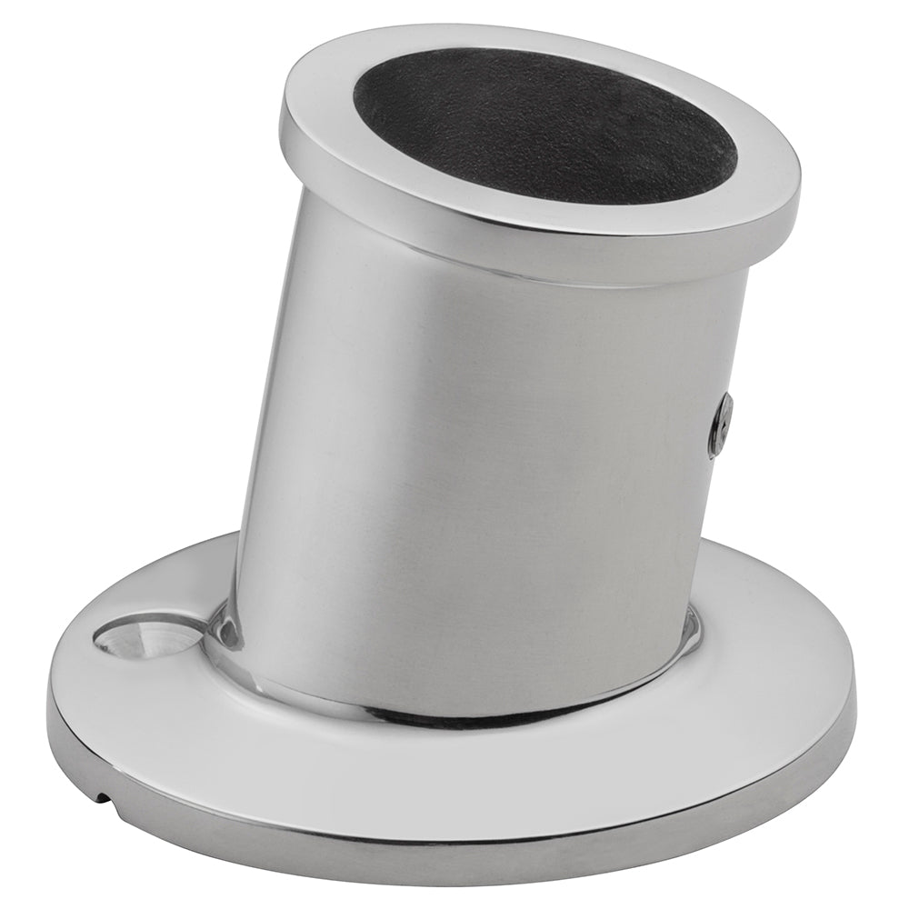 Whitecap Top-Mounted Flag Pole Socket - Stainless Seel - 1-1/4" ID - Life Raft Professionals
