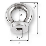 Wichard 12mm Eye Nut - Thread M12 x 175mm - Life Raft Professionals