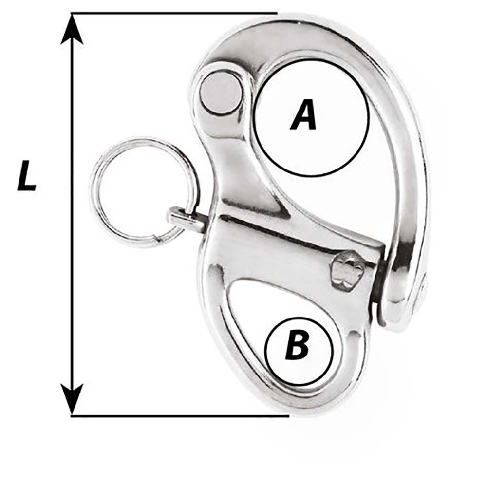 Wichard 2" Snap Shackle w/Fixed Eye - 50mm - Life Raft Professionals