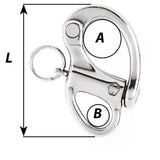Wichard 2" Snap Shackle w/Fixed Eye - 50mm - Life Raft Professionals