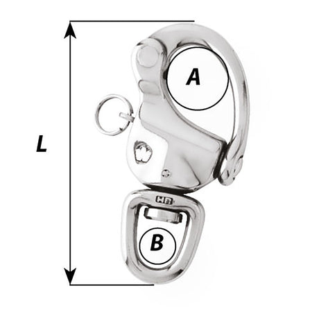Wichard 3-1/2" Snap Shackle w/Swivel Eye - Life Raft Professionals