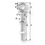 Wichard Eye Bolt - M10 x 150mm - Length 100mm - Life Raft Professionals
