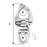 Wichard HR Quick Release Snap Shackle w/Swivel Eye - Length 2-3/4" - Life Raft Professionals