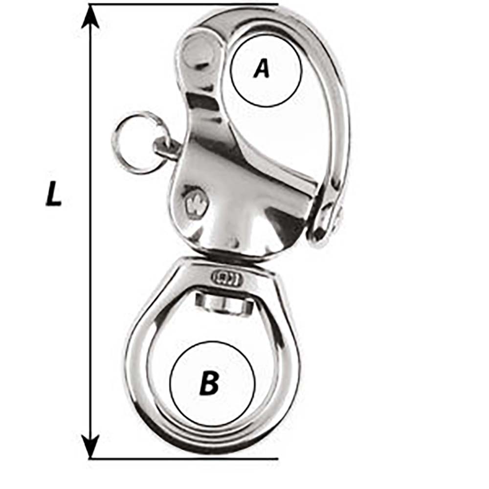 Wichard HR Snap Shackle - Large Bail - Length 80mm - Life Raft Professionals