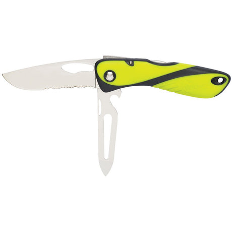 Wichard Offshore Knife - Serrated Blade - Shackler/Spike - Fluorescent - Life Raft Professionals