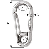 Wichard Symmetric Carbin Hook - 120mm Length - 15/32" - Life Raft Professionals