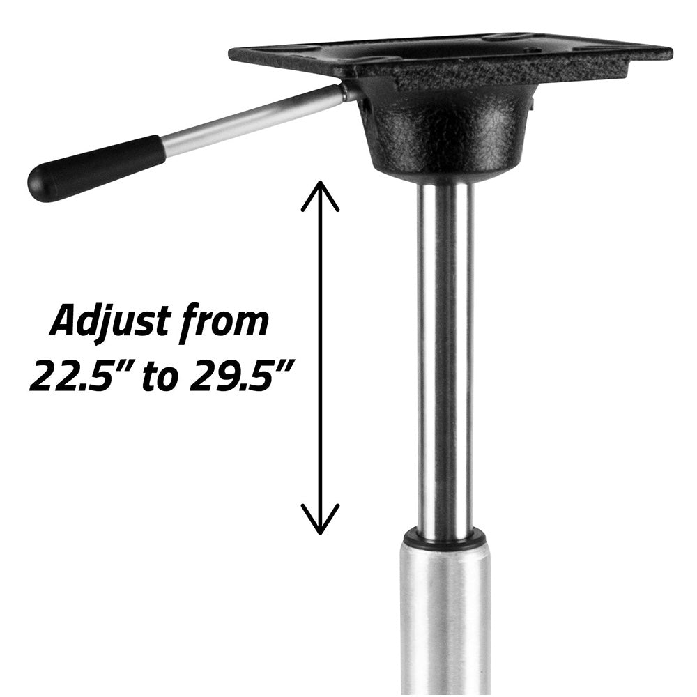 Wise King Pin Power Rise Pedestal - Adjusts 22.56" to 29.5" - Life Raft Professionals