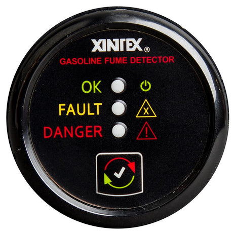 Xintex Gasoline Fume Detector & Alarm w/Plastic Sensor - Black Bezel Display [G-1B-R] - Life Raft Professionals