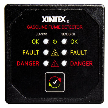 Xintex Gasoline Fume Detector w/2 Plastic Sensors - Black Bezel Display [G-2B-R] - Life Raft Professionals